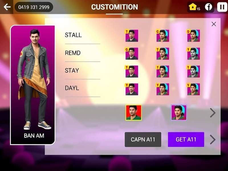 Desi Breakdance Stars Character Customization